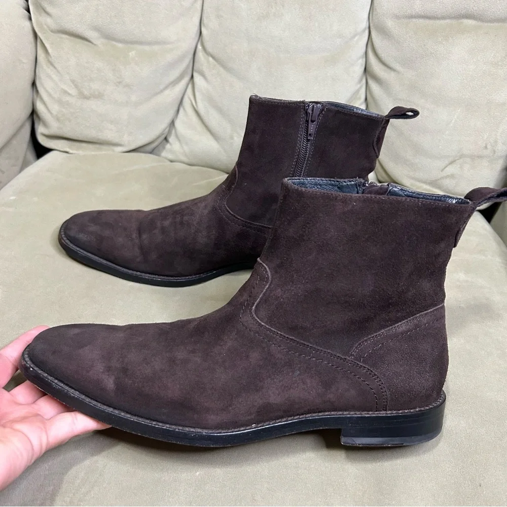 Gordon Rush Chocolate Nubuck Leather Bowery Boot 8 - Picture 10 of 11